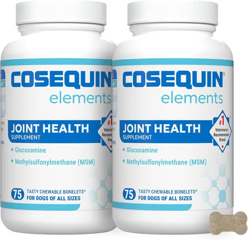 Vista 9 de Nutramax Cosequin Elements Suplemento para articulaciones, glucosamina para perros, 75 unidades Suplemento articular para perros, glucosamina