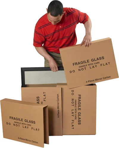 Vista 2 de Box USA - Caja grande de espejo de 30 pulgadas de largo x 3.5 pulgadas de ancho x 40 pulgadas de alto (paquete de 1), cajas de cartón perfectas