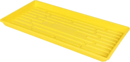 Vista 11 de SUNPACK Bandeja de inicio de semillas de plástico poco profunda de 10 x 20 pulgadas, color negro, 1 pulgada, sin agujeros de drenaje, ideal