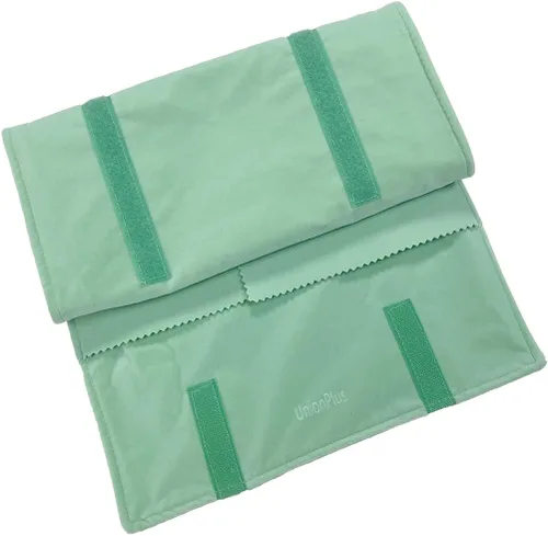 Vista 8 de UnionPlus Joyero de viaje de terciopelo organizador para collar, verde hielo
