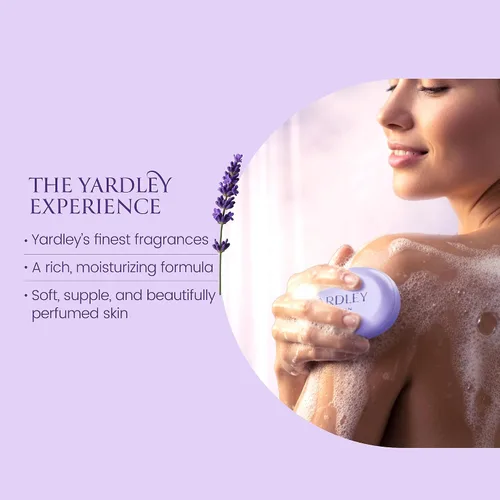 Vista 4 de Yardley Jabón de lujo de lavanda inglesa, 3x100gm