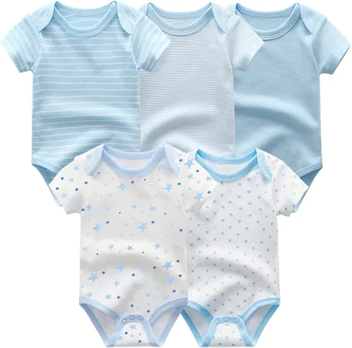 Vista 3 de ZAV Unisex Infants Clothes 5-pack Short Sleeve Bodysuits And 3-pack Baby Footed Jumpsuits