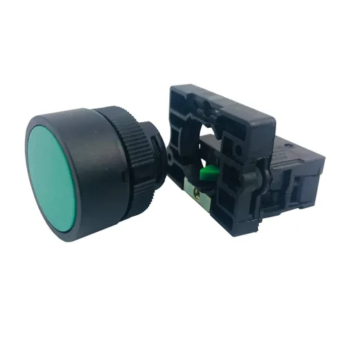 Vista 4 de Interruptor de botón de reinicio de encendido y apagado momentáneo, 1 interruptor de botón instantáneo NO N/O Green Mark, 600V, 10 amperios