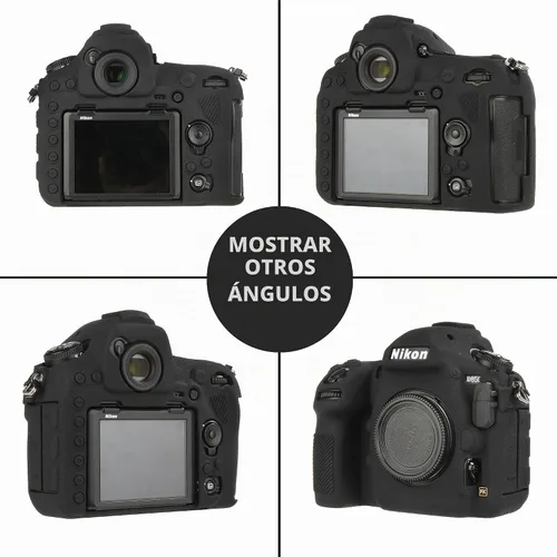 Vista 7 de Funda de cámara para Nikon D850 - Funda protectora de silicona para DSLR, jaula desmontable, a prueba de golpes, a prueba de polvo (negro)