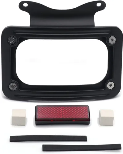 Vista 7 de MT389-BK Soporte Negro Curvado Inclinado para Placa de Matrícula Compatible con '10-posterior FLHX, FLHXS, FLHXSE, FLTRX, FLTRXS y '10-'12 FLHXSE