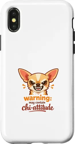 Vista 5 de Chihuahua Attitude Warning - Carcasa para iPhone XR