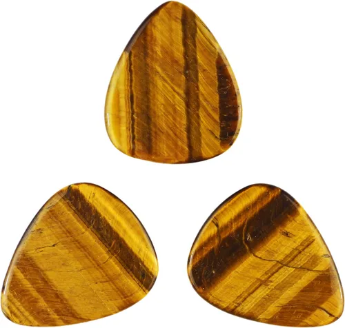 Vista 53 de Púa de Guitarra o Bajo de Piedra Amatista - Calibre Ultra Pesado de 3.0 mm - Forma 351 - Púa Exótica Artesanal de Gema Especial - 1 Paquete