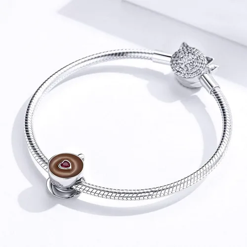 Vista 105 de Abalorios de plata de ley para pulseras, collares, familia para siempre, circonita cúbica, regalo de joyería para mujeres