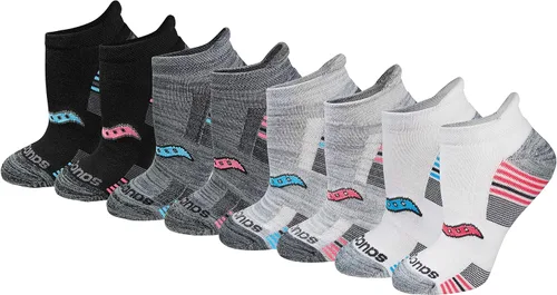 Vista 33 de Saucony Women's RunDry Performance Heel Tab Athletic Socks, Available in S-L (8, 16, 24 Pairs)