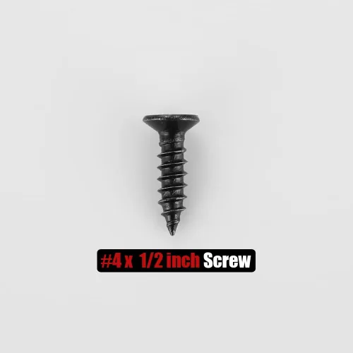 Vista 3 de JQK #4 x 1/2" Tornillo negro, tornillo de madera Phillips de cabeza plana 18-8 S/S con electrochapado negro de acero inoxidable, #4 x 1/2-pulgada