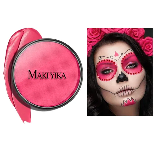 Vista 16 de Pintura facial blanca para maquillaje de Halloween, base blanca y negra 01 Blanco