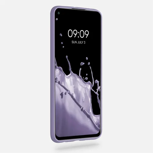 Vista 2 de kwmobile Funda compatible con Xiaomi Redmi Note 9 - Funda protectora delgada de TPU para teléfono - Acabado mate suave - Morado violeta