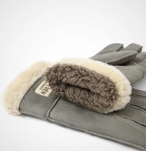 Vista 5 de YISEVEN Guantes de piel de oveja de oveja de invierno para mujer, guantes de lana