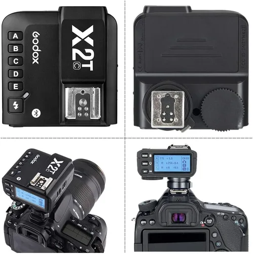 Vista 3 de GODOX X2T-C TTL Trigger Flash para Canon EOS Cámaras 1/8000s HSS TTL Función Manual Disparador con paño limpio