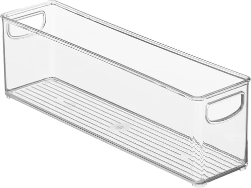 Vista 9 de iDesign - Contenedor apilable de plástico reciclado, perfecto para guardar bolsas de leche materna, transparente Perfect to Hold Breast Milk Bags