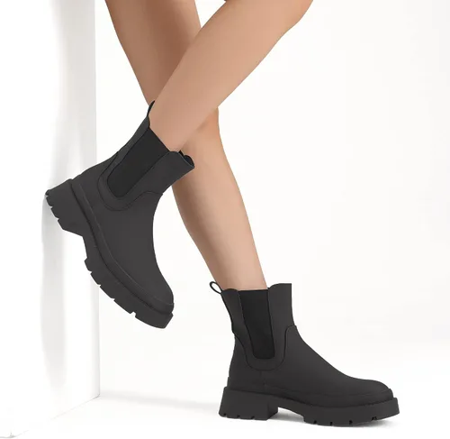 Vista 6 de DREAM PAIRS Botas de plataforma Chelsea para mujer