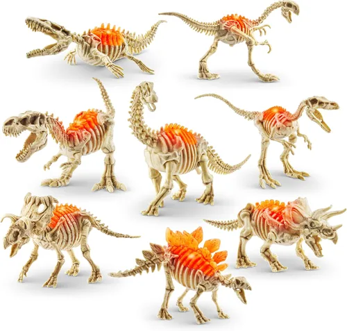 Vista 8 de Robo Alive ZURU - Mini Dino Fossil Find (paquete de 2, gigantoraptor y estegosaurio) para niños de 5 años en adelante, excavar y descubrir, STEM
