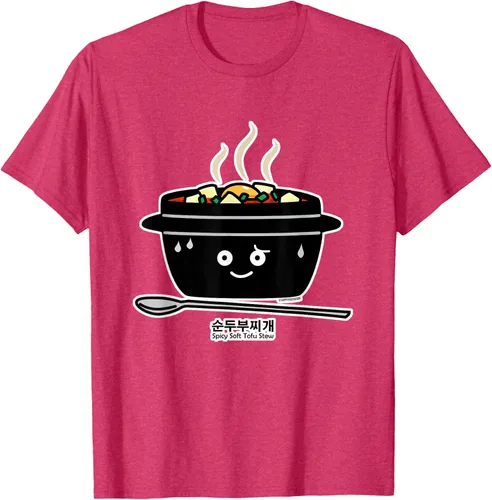 Vista 25 de Sopa coreana de guiso de tofu suave picante Sundubu jjigae huevo caliente, gris, S Negro