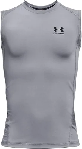 Vista 4 de Under Armour Camiseta sin mangas HeatGear Armour para niños Negro (001)/Blanco