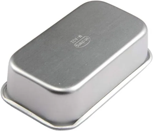 Vista 5 de Hemoton Molde de pan antiadherente rectangular de aleación de aluminio, 4 piezas, moldes para pan, tostadas, brownie, herramientas para hornear