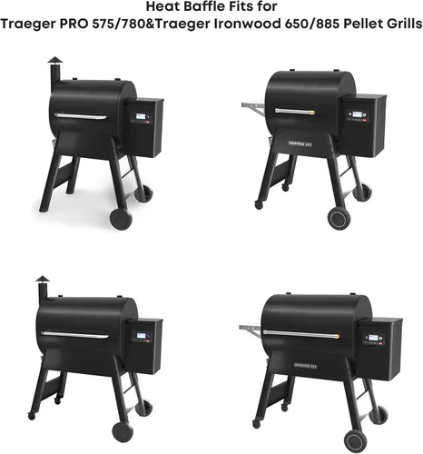 Vista 6 de Stanbroil Difusor de calor para parrillas Traeger PRO 575/780 y Ironwood 650/885