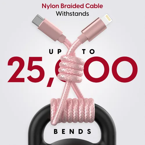 Vista 4 de TALK WORKS - Cargador de cable USB C a Lightning compatible con iPhone 14/14 Plus/14 Pro/14 Pro Max, 13/13 Mini/13 Pro/13 Pro Max, 12/12 Mini/ 12