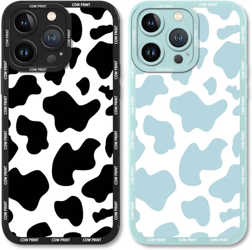 Vista 11 de Paquete de 2 bonitas fundas de teléfono para Apple iPhone 7/8 de 4.7 pulgadas, funda de silicona delgada y suave con estampado de vaca para mujer, a