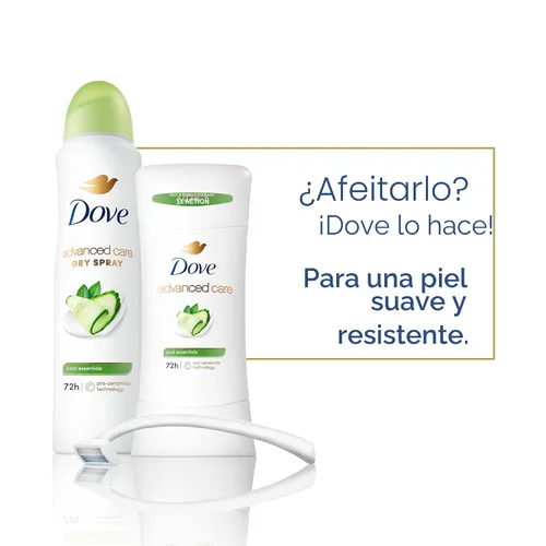 Vista 7 de Dove Advanced Care Anti Deo Stick Cool Essentials Pack de 12 para ayudar a la reparación de la barrera cutánea después del afeitado, control