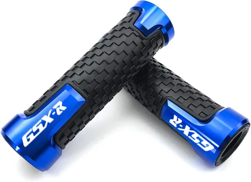 Vista 7 de Puños de motocicleta 78 pulgadas 0.866 in Universal antideslizante manillar Grips aluminio mango Grips para Suzuki GSXR 125 150 600 750 1000 (azul)