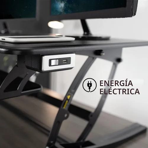 Vista 4 de VIVO Black 42 inch Electric Desk Converter, DESK-V000VLE Negro