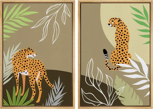 Vista 78 de MUDECOR Lienzo enmarcado para pared, bosque brumoso, reflejos, paisaje tranquilo, ilustraciones modernas, arte decorativo, bohemio, tranquilo/zen