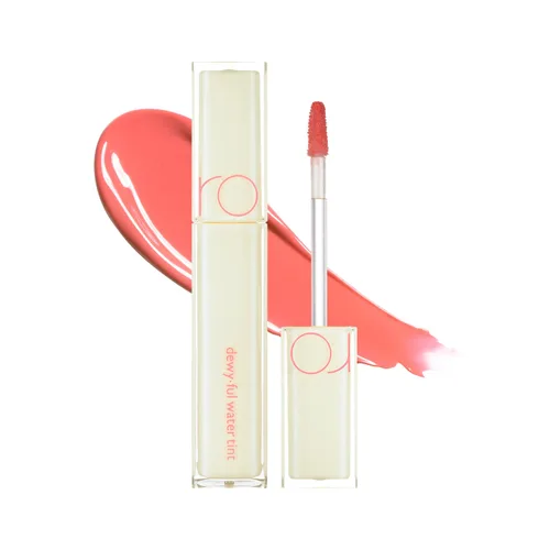 Vista 11 de rom&nd TINTE DE AGUA DEWYFUL 01 EN CORAL Brilloso alto pigmento hidratante no pegajoso Labios hidratados tonos coloridos Alto Brillo 0.18oz