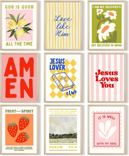 Vista 12 de Póster artístico de pared de salud mental, lienzo motivacional, decoración de pared, terapia, oficina, póster bohemio, impresiones inspiradoras