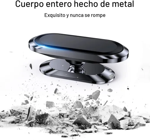 Vista 3 de 【Paquete de 2】 Soporte magnético de teléfono para el tablero del automóvil 【Imán fuerte】 Soporte magnético para teléfono del coche 【4 placas】