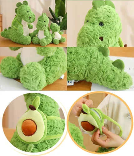Vista 9 de Lindos animales de peluche suaves de dinosaurio, juguetes de peluche de dinosaurio, almohada de dinosaurio para abrazar, muñeca de dinosaurio
