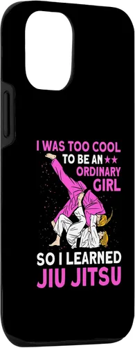 Vista 3 de Funda de Jiu Jitsu brasileño para iPhone 15 demasiado genial para ser una chica ordinaria