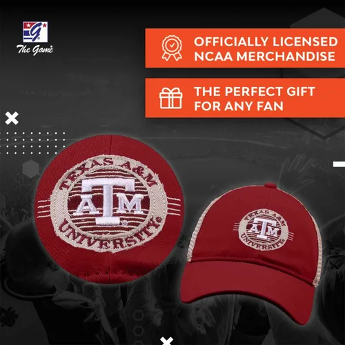 Vista 6 de The Game NCAA Snapback - Parche de malla - Comodidad clásica - Tamaño ajustable - Deja que todos sepan a qué equipo apoyas School seal patch with