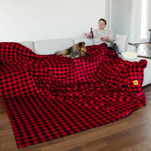 Vista 7 de Big Blanket Co Original Stretch Ballerina - Manta gigante extra grande de 6 x 6 pies, suave, elástica, lavable a máquina, se adapta a toda la familia