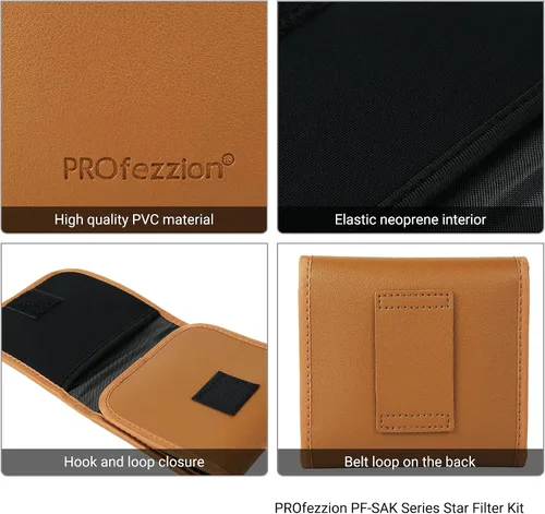 Vista 8 de PROfezzion Kit de filtro de estrella de 2.165 in, 3 piezas de filtro de estrella ajustable para Sony A7 II III IV con lente FE de 1.102-2.756 in