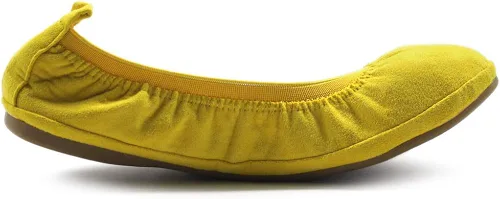 Vista 5 de Ollio Zapatos bajos de bailarina, cómodos, de gamuza sintética, para mujer