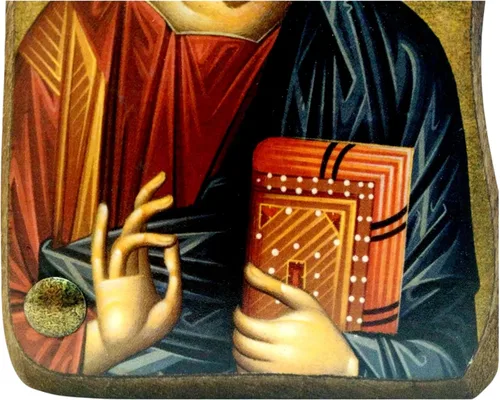 Vista 4 de Monte Athos ortodoxo griego de madera hecho a mano icono de Jesucristo / Mp4_1