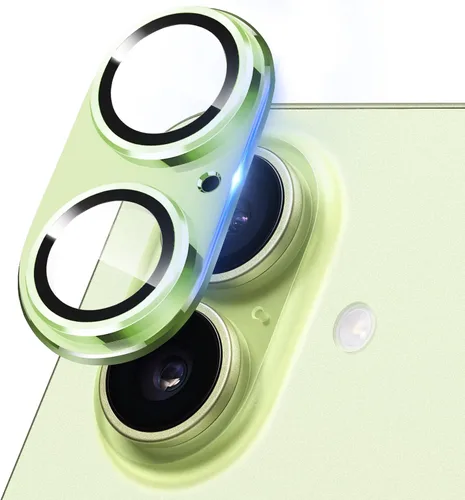 Vista 109 de Protector de Lente de Cámara para iPhone 14 / iPhone 14 Plus Película de Cubierta de Cámara de Metal, Vidrio Templado 9H, Antiarañazos, Compatible
