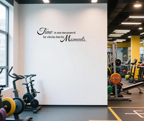 Vista 5 de Calcomanías de pared con citas inspiradoras, el tiempo no es medido por relojes, sino por momentos, motivación y frase de motivación, vinilo