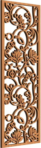 Vista 141 de Caspian Paneles de pared de madera con calado decorativo perforado, 9 3/8 pulgadas de ancho x 24 3/8 pulgadas de alto x 1/4 de alto, cereza
