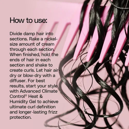 Vista 9 de Ouidad Advanced Climate Control - Crema para peinar, 2 onzas líquidas, Crema Ligera para Rizos para cabello rizado, rizos brillantes, hidratados