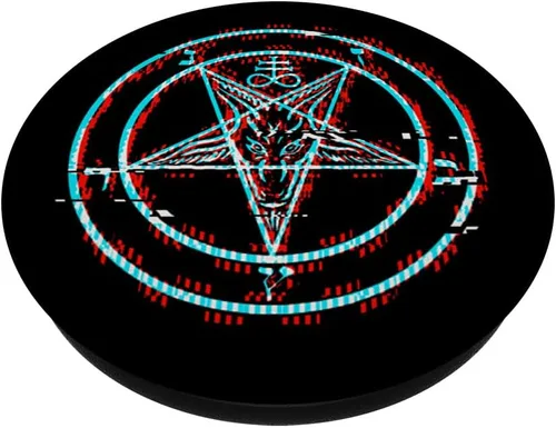 Vista 2 de Satanic Pentagram Baphomet Vaporwave - Agarre y soporte para teléfonos y tabletas