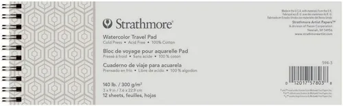 Vista 8 de Strathmore Paquete de papel de acuarela 8 x 10 pulgadas, 10 hojas -140308