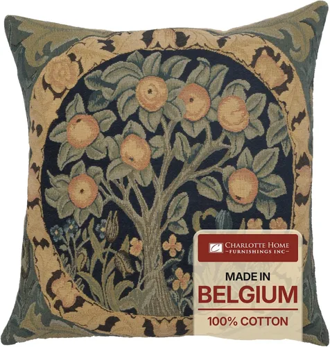 Vista 18 de Fundas de almohada Charlotte Home Furnishings, fundas de almohada decorativas boho para sofá, fundas de cojín cuadradas Árbol de la Vida de luz