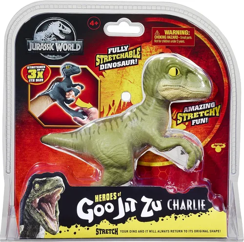Vista 2 de Heroes of Goo Jit Zu - Juguete del mundo Jurásico con licencia, héroes elásticos, Charlie, multicolor (41176)