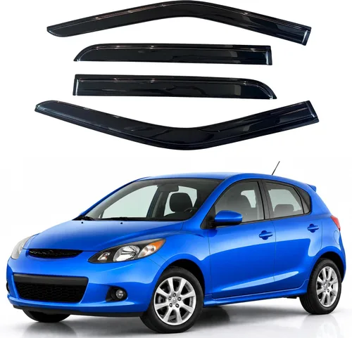 Vista 8 de IG - Visera para ventana para Ford Bronco y F150-F350 1980-1996, deflector lateral tipo cinta adhesiva, resistente, contra lluvia y viento